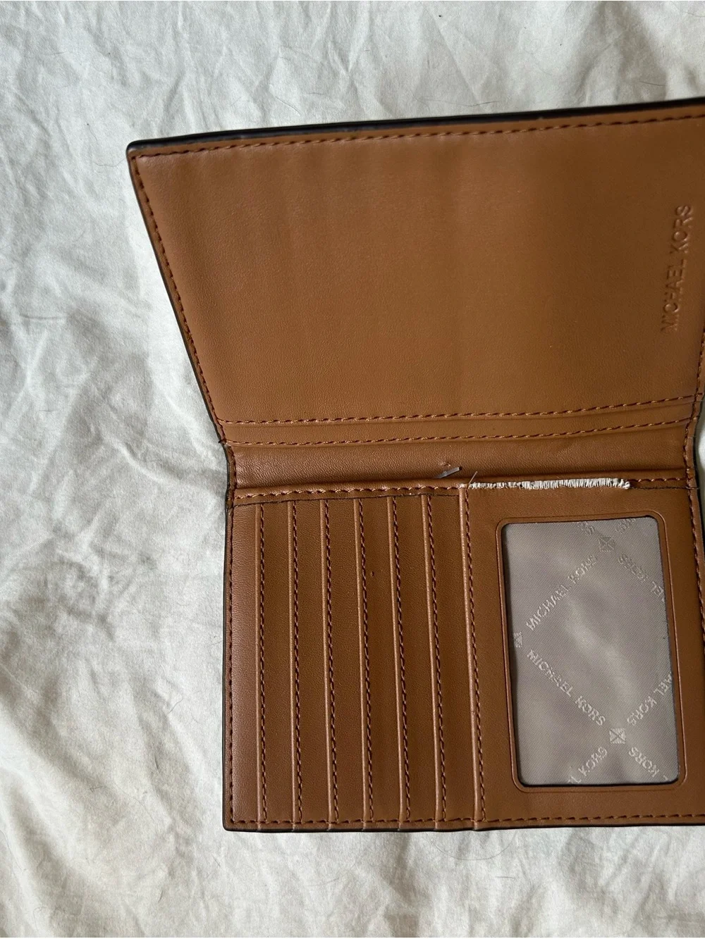 Michael Kors Dark Brown Passport/Card Holder with Signature Logo